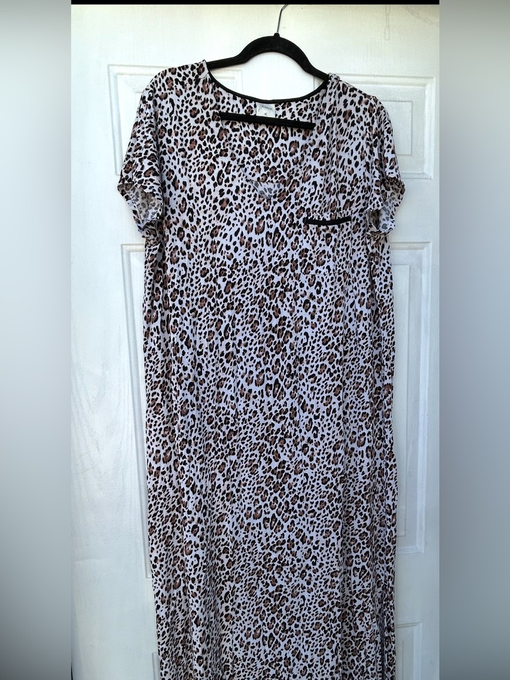 Soma Leopard Print Maxi Nightgown - Brown/Black